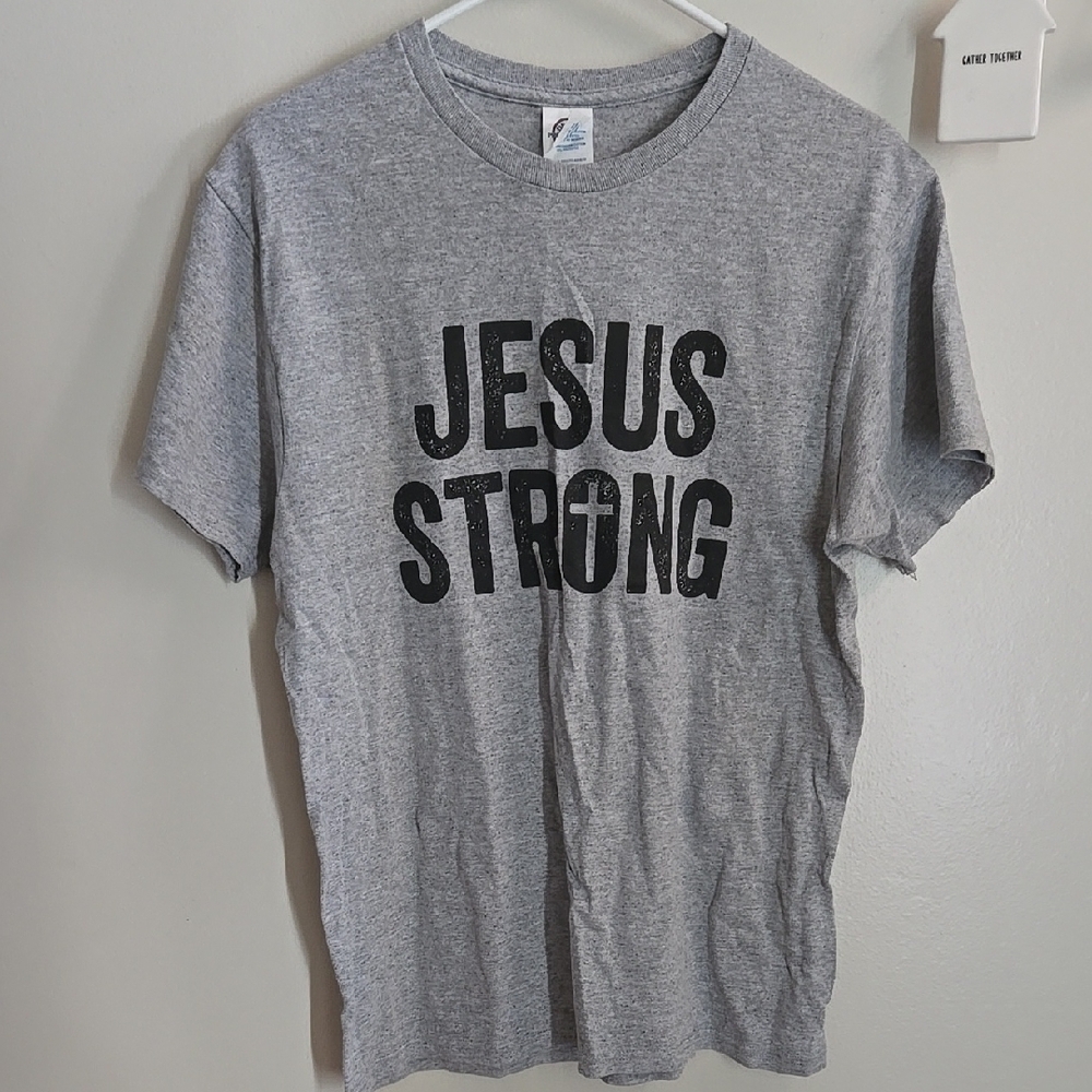 Gray Jesus Strong T-Shirt